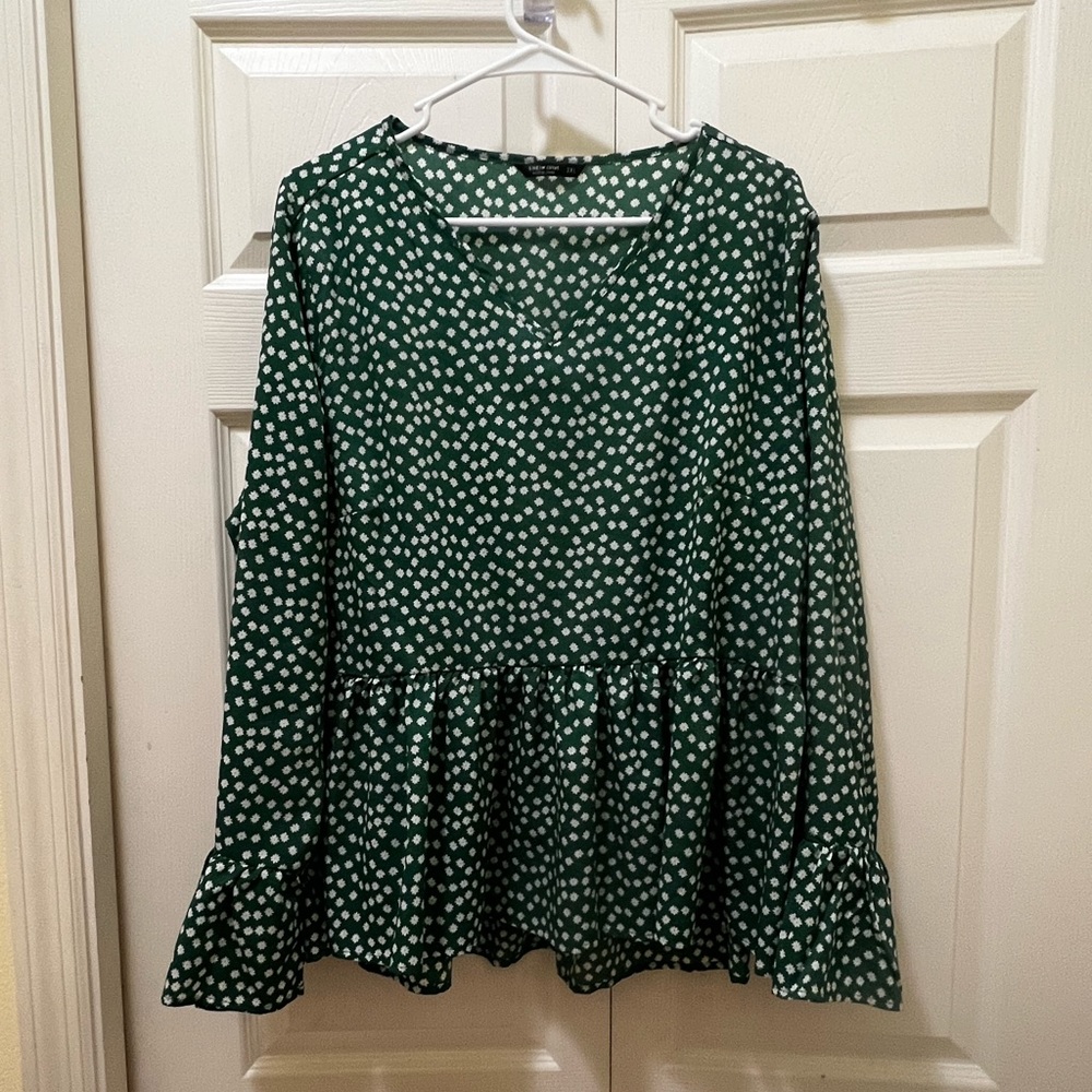 SHEIN Bell sleeve Blouse
